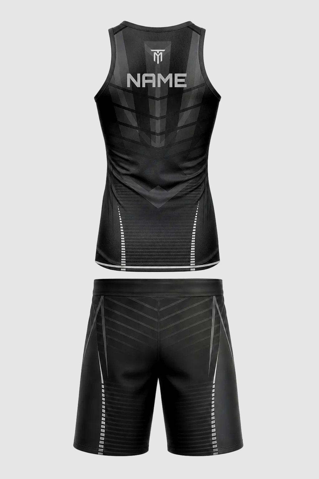 CUSTOM MMA GREY NOVA STRIKE TANK TOP + SHORTS