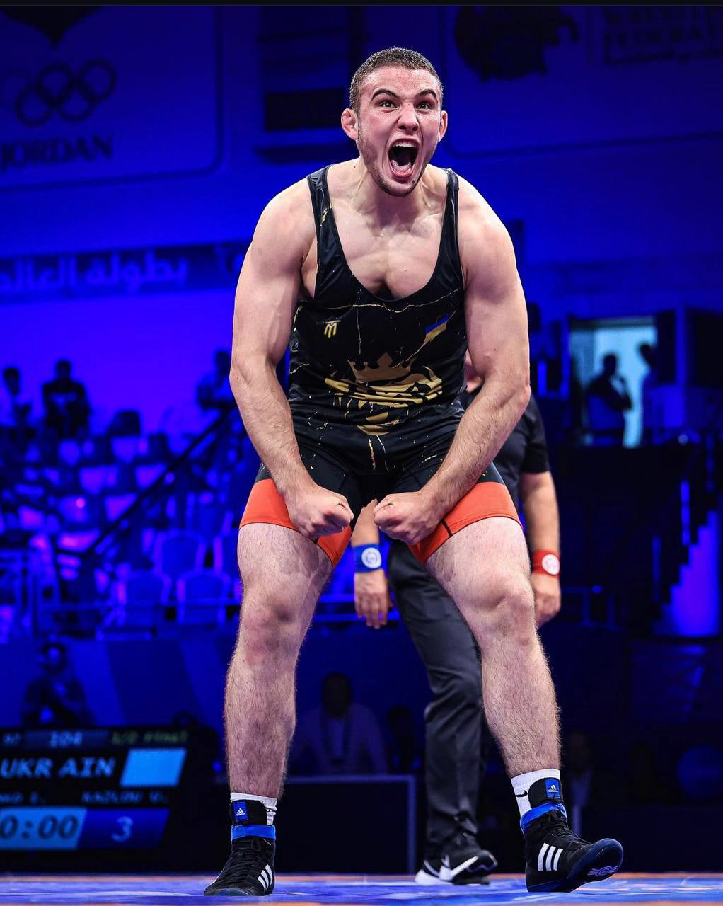 BLACK GOLD MARBLE SINGLET RED