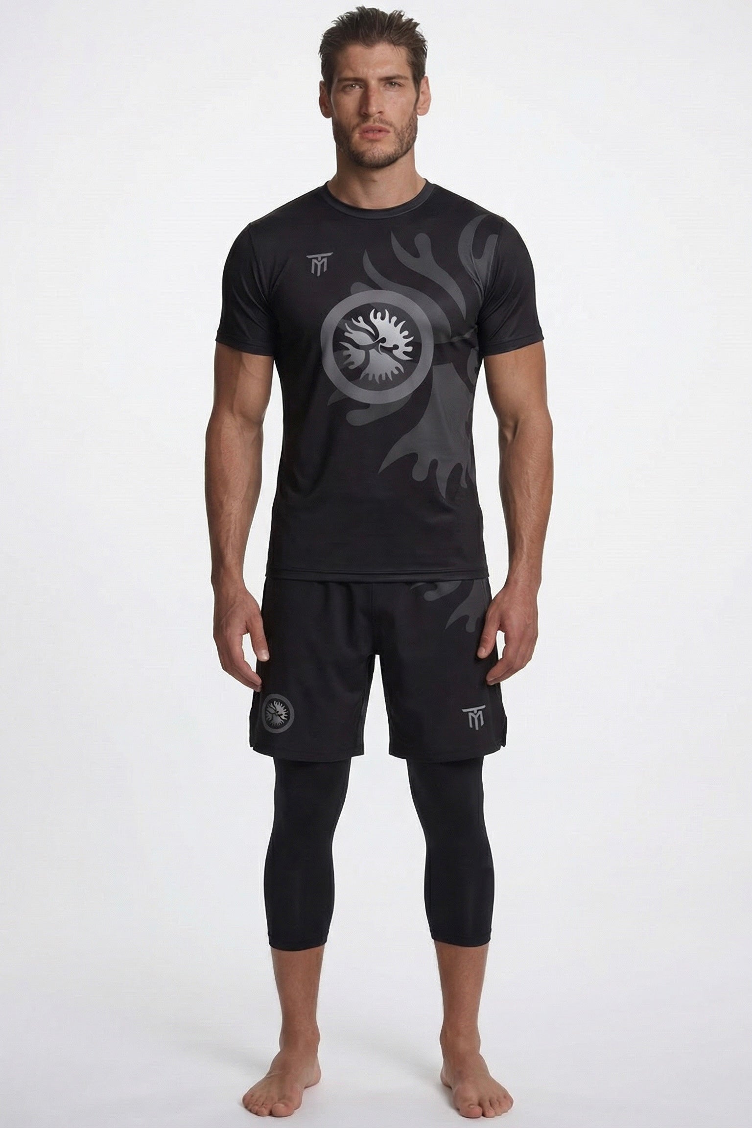 CUSTOM MIDNIGHT EDITION SET + BLACK TRAINING LEGGINGS 3/4 PACK 