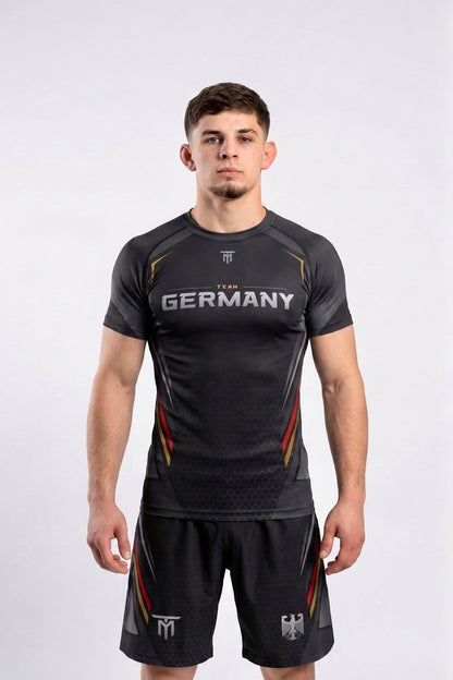 GERMANY NATIONAL RASHGUARD SHORT + ATHLETIC SHORTS PACK