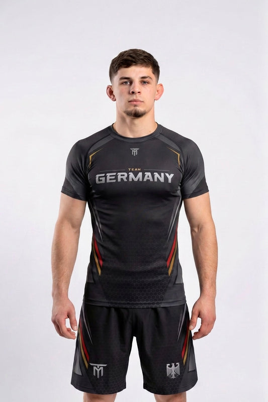 GERMANY NATIONAL RASHGUARD SHORT + ATHLETIC SHORTS PACK