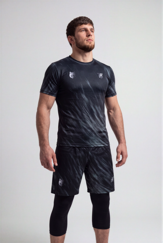 CUSTOM OBSIDIAN BORZ SET + BLACK TRAINING LEGGINGS 3/4 PACK