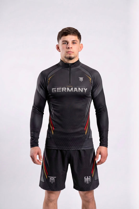 GERMANY NATIONAL QUARTER ZIP RASHGUARD + ATHLETIC SHORTS PACK