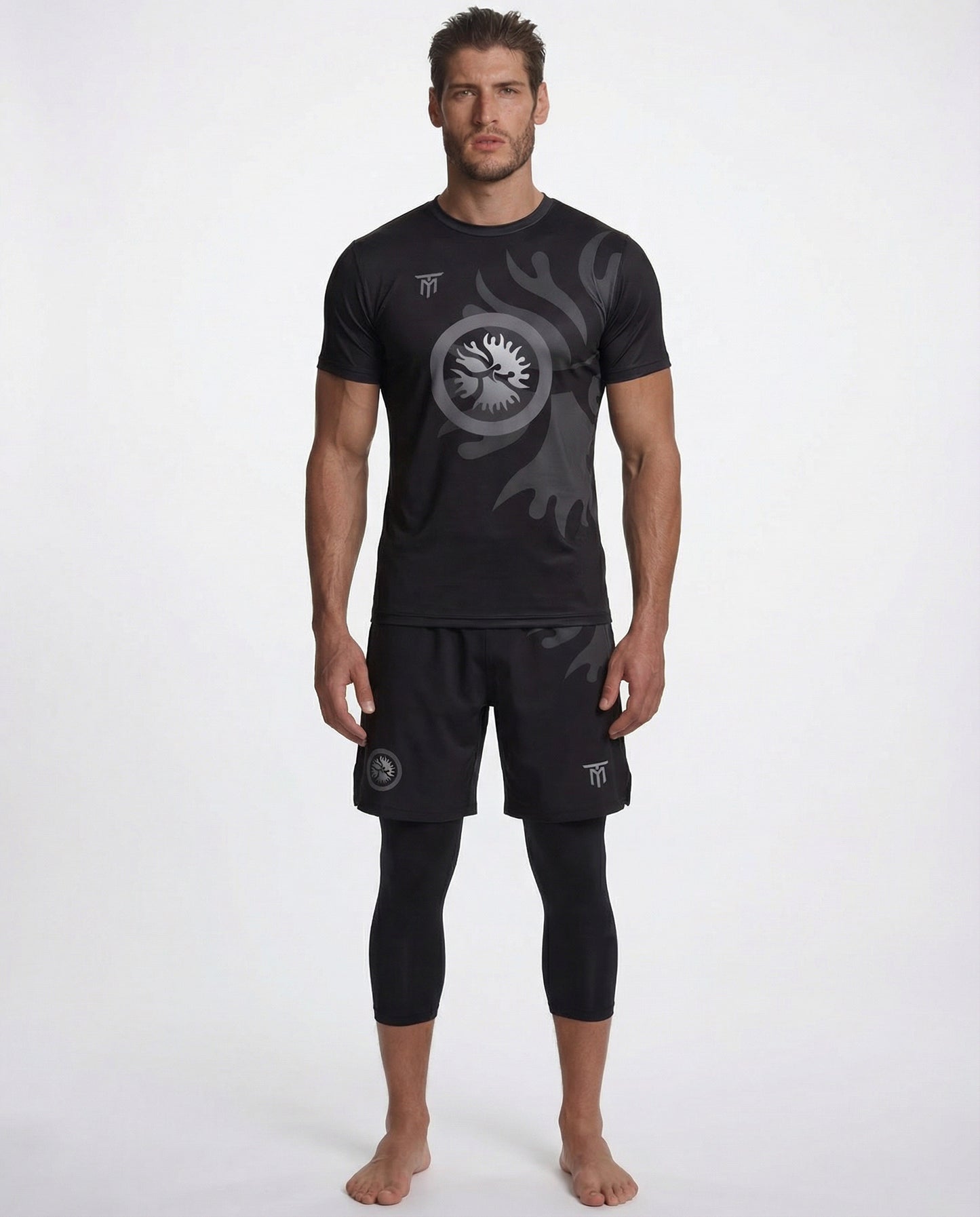 CUSTOM MIDNIGHT EDITION SET + BLACK TRAINING LEGGINGS 3/4 PACK