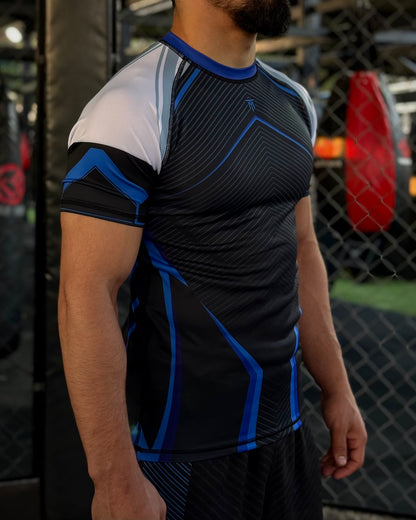 TYMRON ASCEND-X BLUE RASHGUARD SHORT SLEEVE