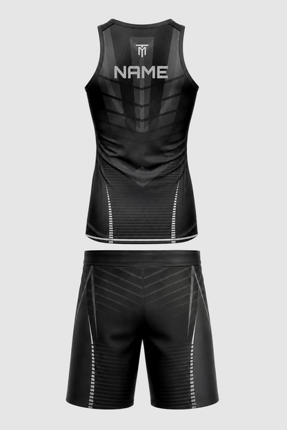 CUSTOM MMA GREY NOVA STRIKE TANK TOP + SHORTS