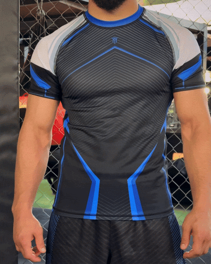 TYMRON ASCEND-X BLUE RASHGUARD SHORT