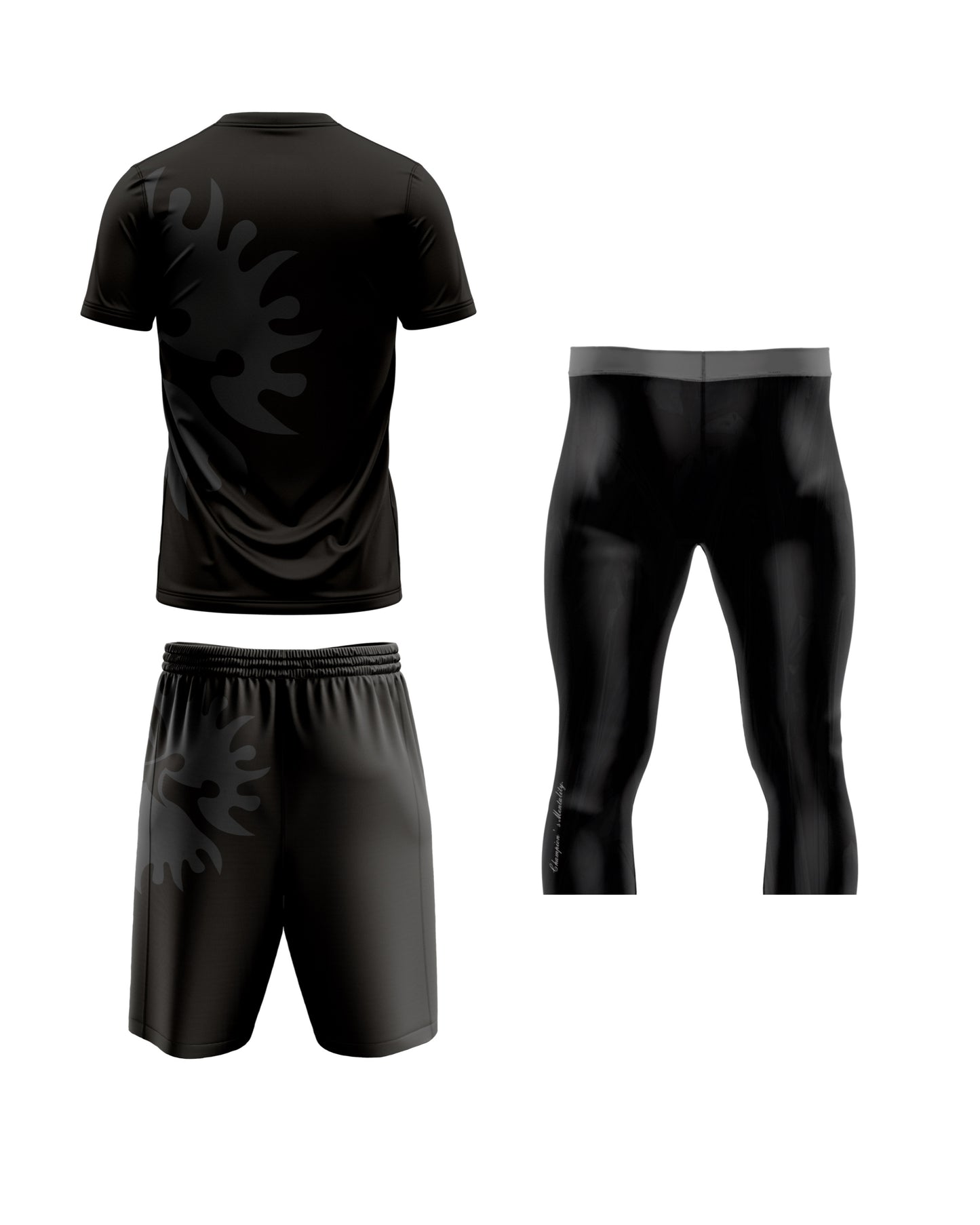 CUSTOM MIDNIGHT EDITION SET + BLACK TRAINING LEGGINGS 3/4 PACK