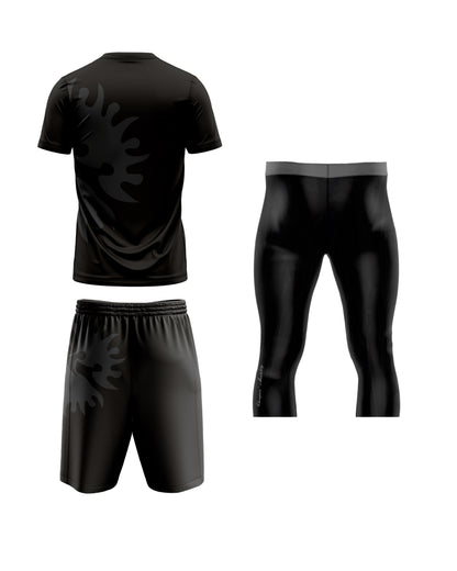 CUSTOM MIDNIGHT EDITION SET + BLACK TRAINING LEGGINGS 3/4 PACK