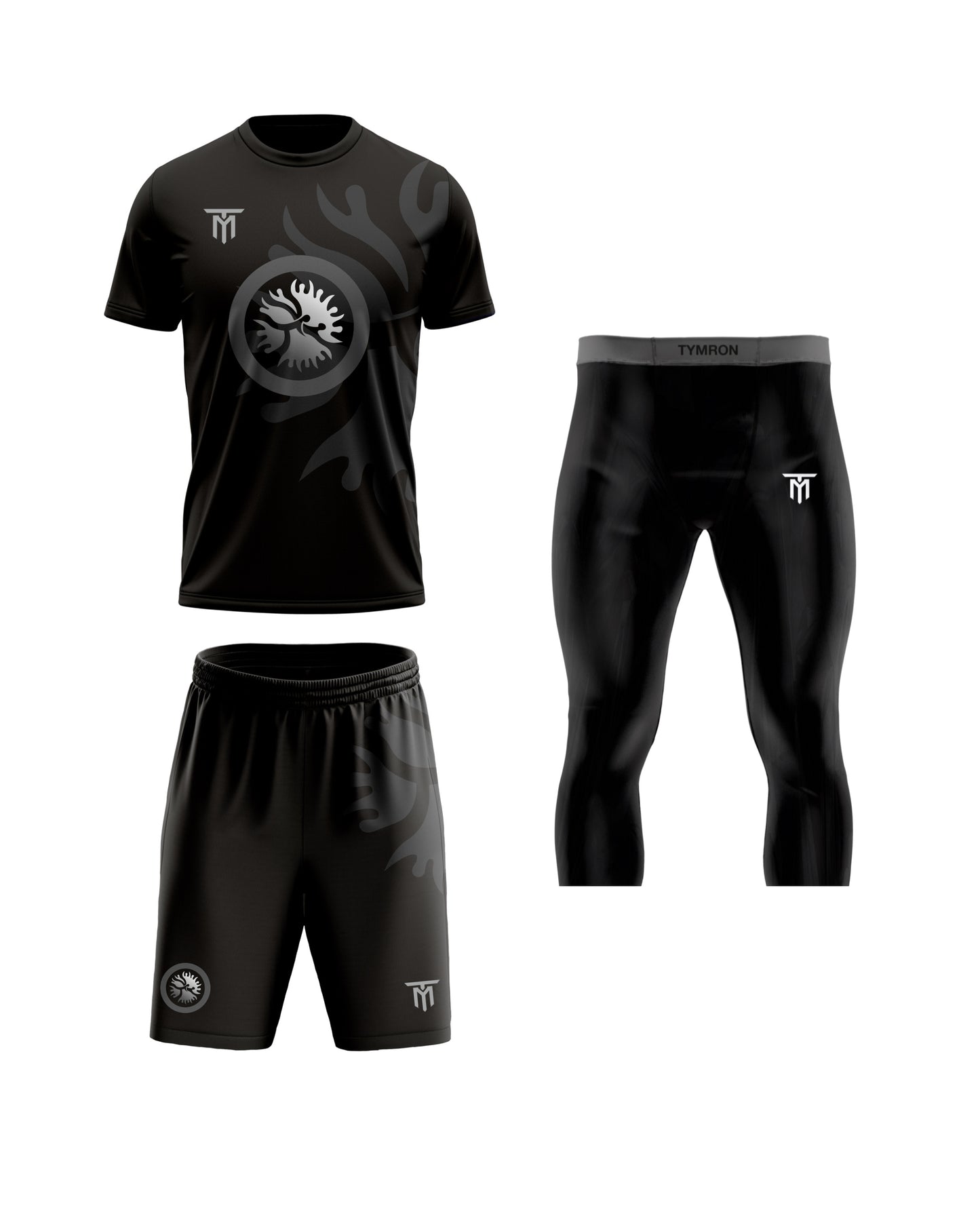 CUSTOM MIDNIGHT EDITION SET + BLACK TRAINING LEGGINGS 3/4 PACK