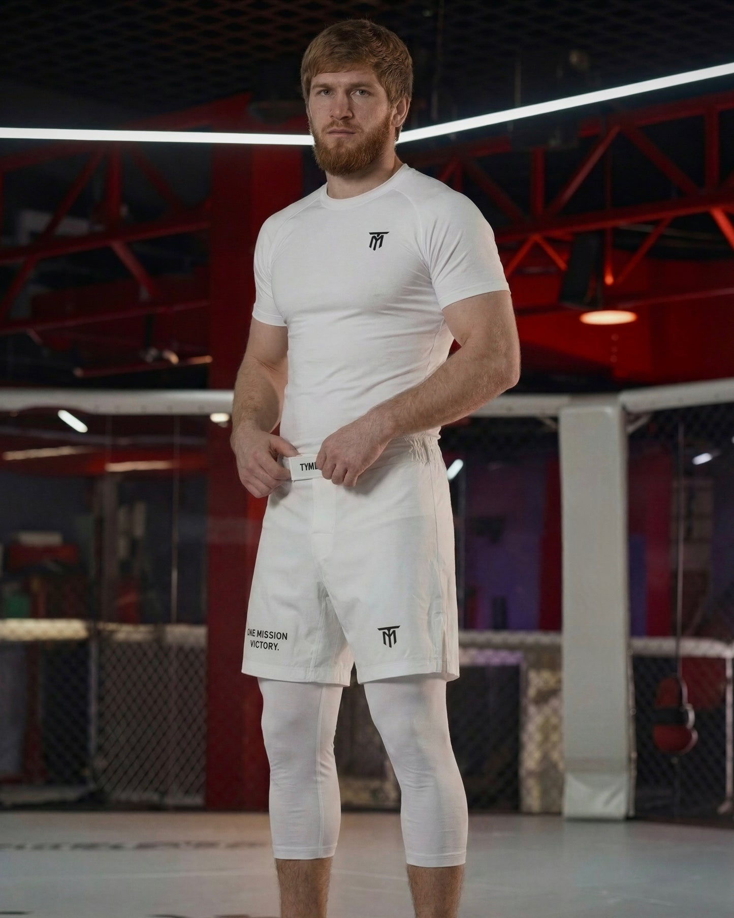 ONE MISSION VICTORY SET + TRAINING LEGGINGS 3/4 WHITE PACK