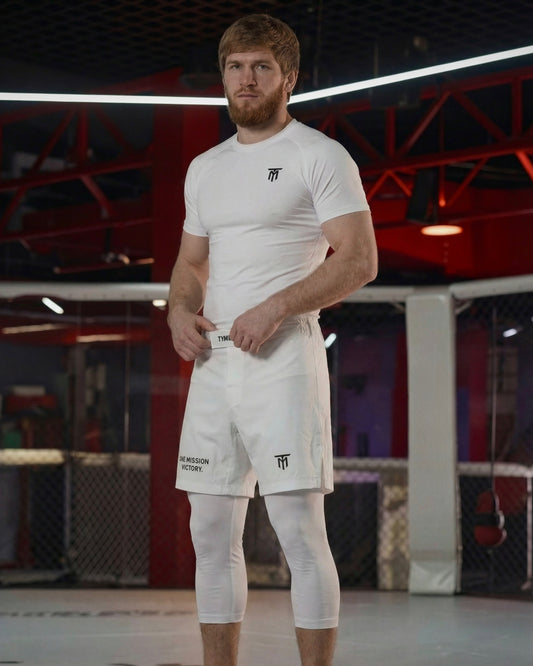 ONE MISSION VICTORY SET + TRAINING LEGGINGS 3/4 WHITE PACK