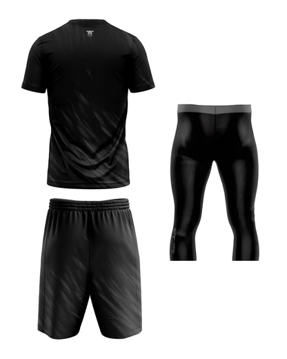 CUSTOM OBSIDIAN BORZ SET + BLACK TRAINING LEGGINGS 3/4 PACK