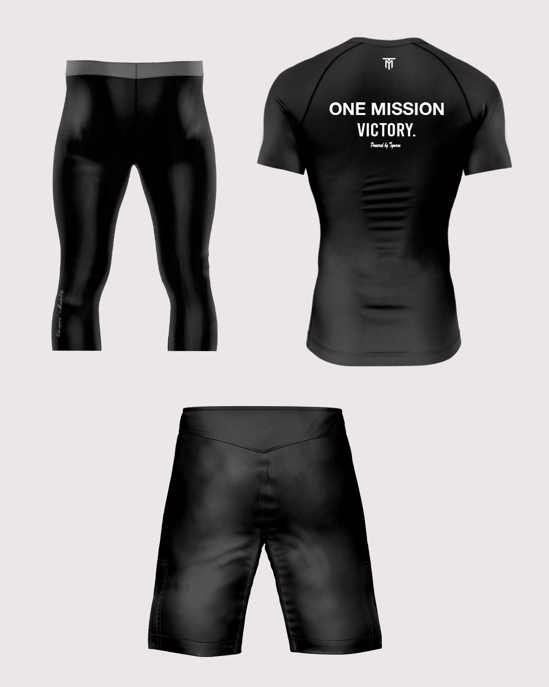 ONE MISSION VICTORY SET + TRAINING LEGGINGS 3/4 BLACK PACK