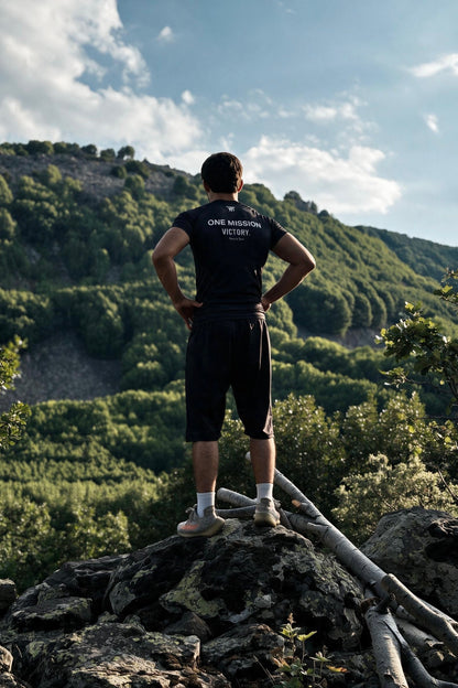 ONE MISSION VICTORY SET + TRAINING LEGGINGS 3/4 BLACK PACK
