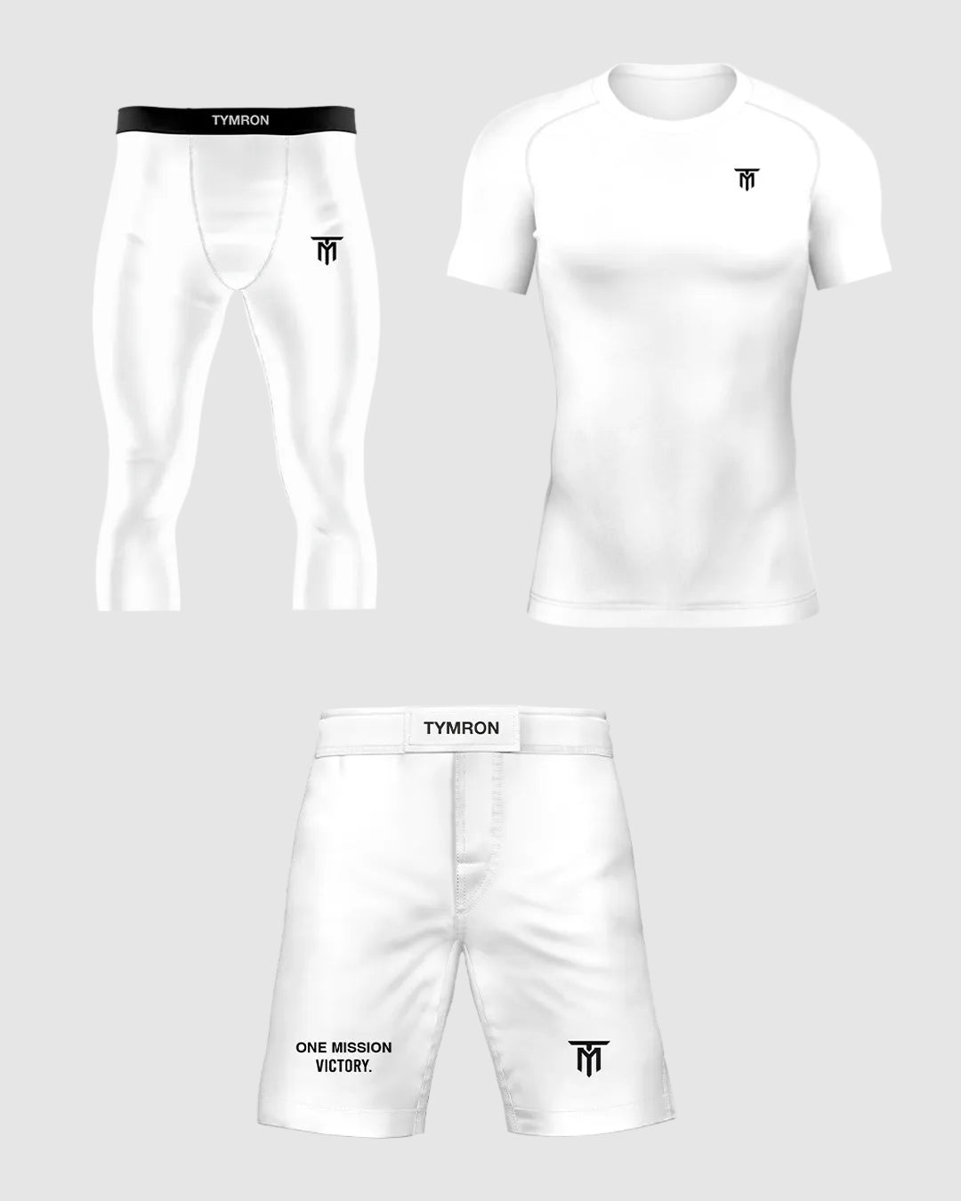 ONE MISSION VICTORY SET + TRAINING LEGGINGS 3/4 WHITE PACK