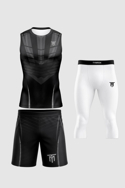 CUSTOM GREY NOVA STRIKE TANK TOP + SHORTS + 3/4 LEGGINGS PACK