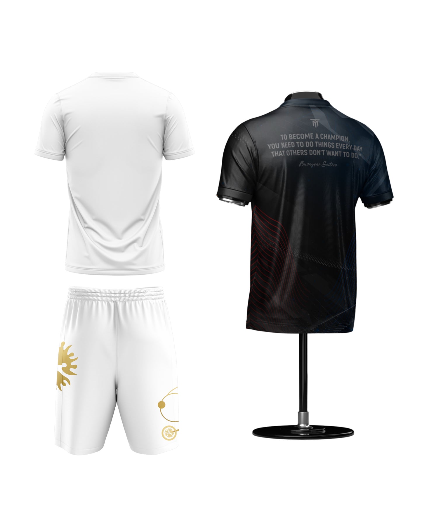 CUSTOM WHITE GOLD SET + LEGACY OF SAITIEV T-SHIRT PACK
