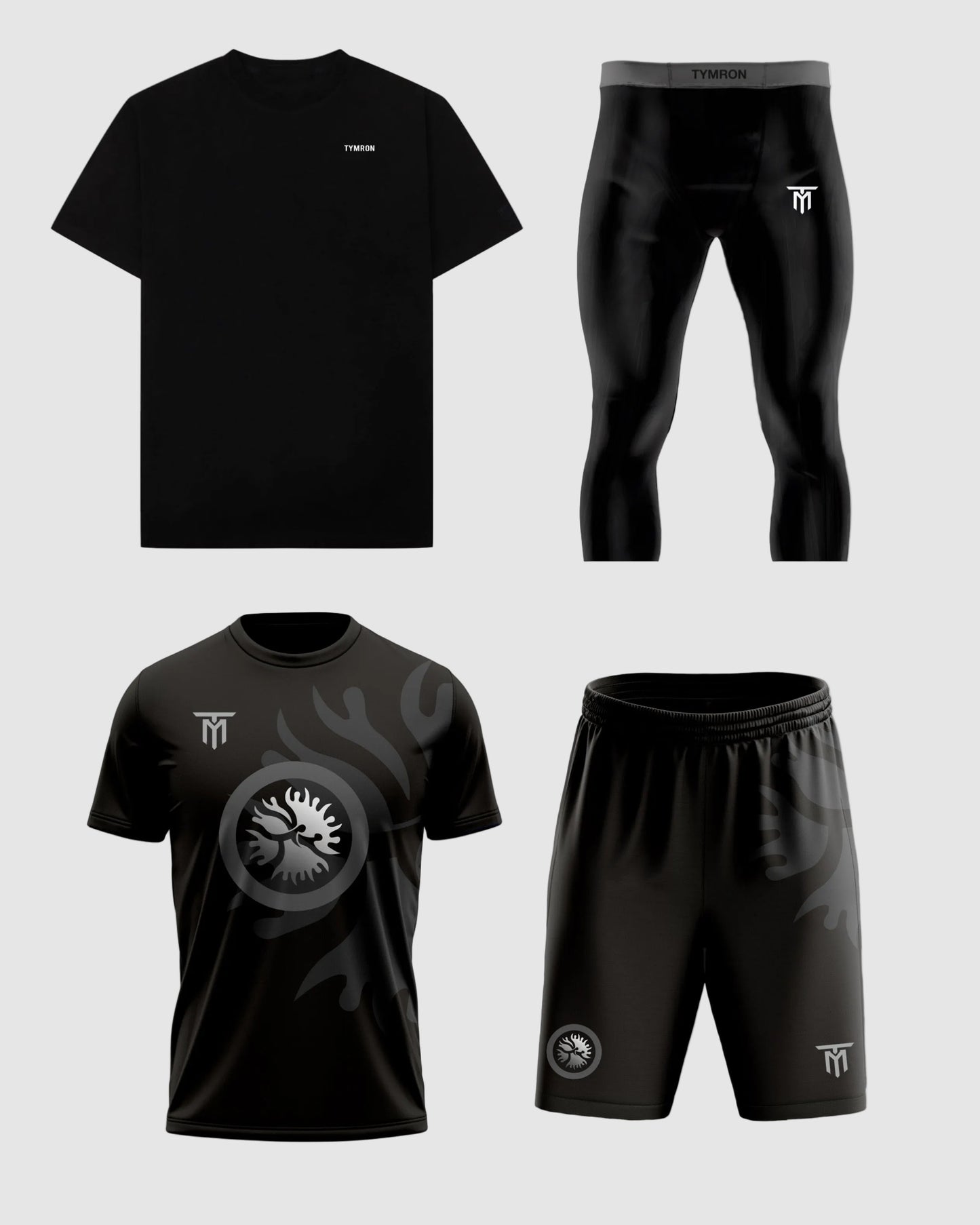 CUSTOM MIDNIGHT EDITION SET + BLACK LEGGINGS 3/4 + ELITE ATHLETE TEE PACK