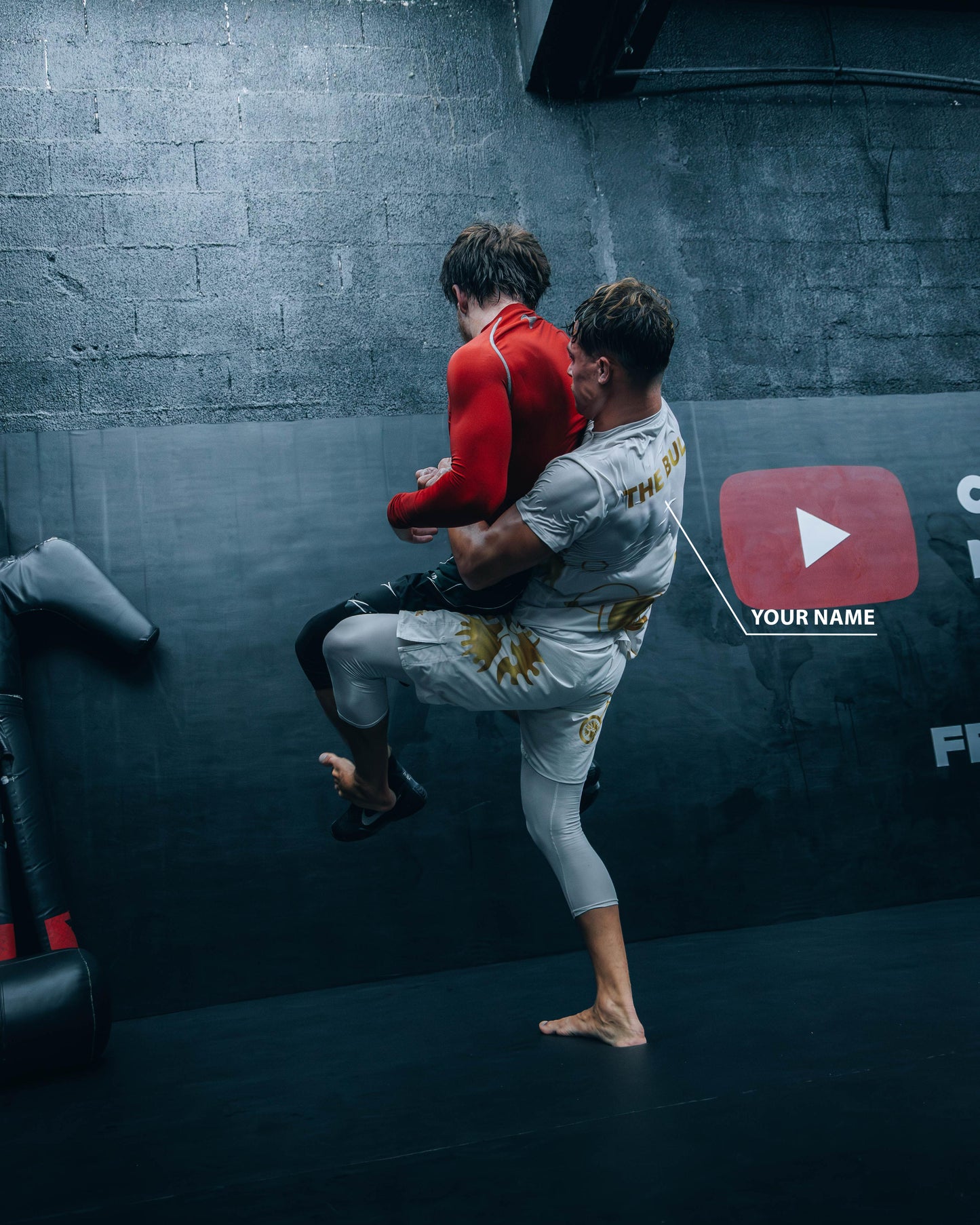 CUSTOM WHITE GOLD SET + WHITE TRAINING LEGGINGS 3/4 PACK