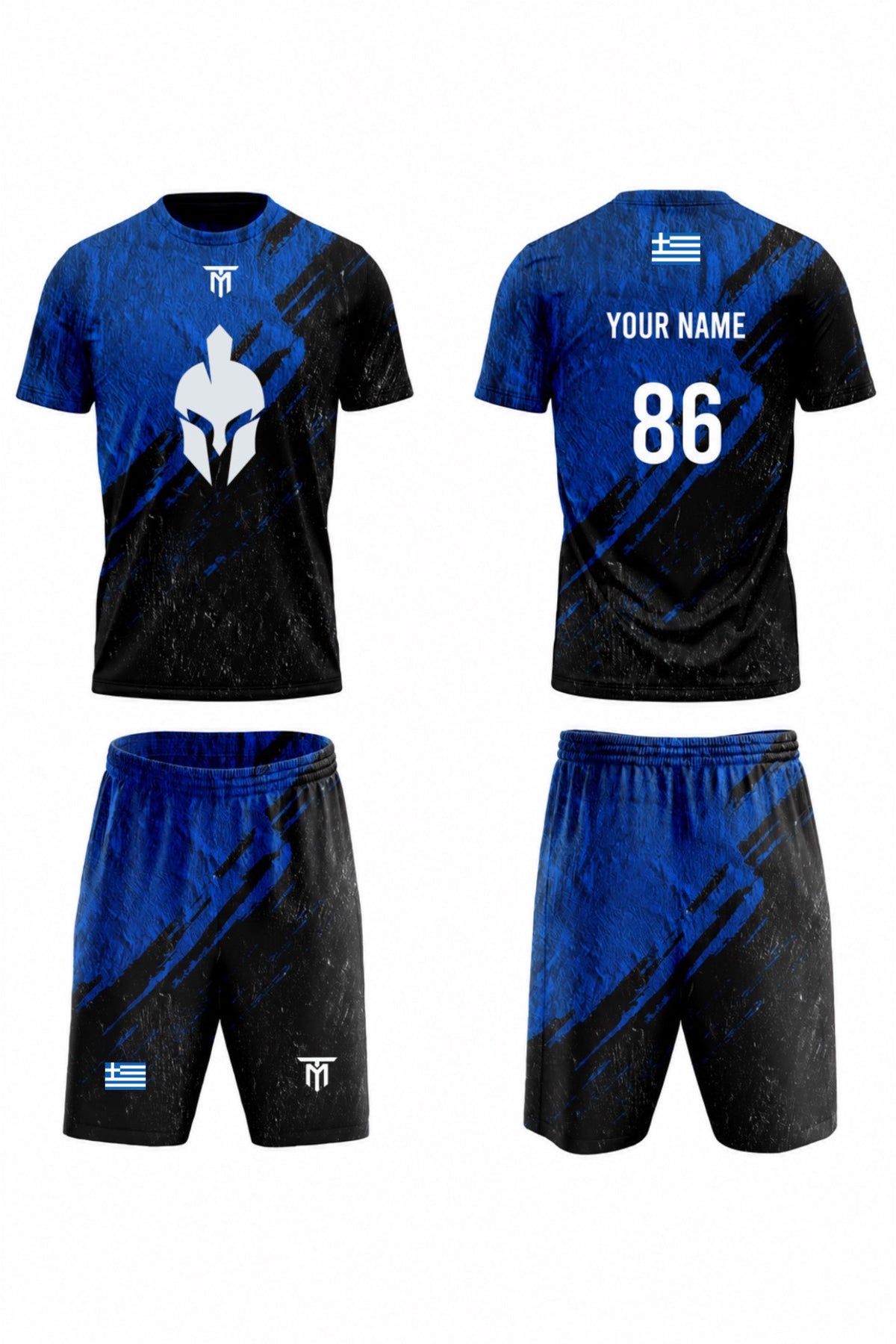 GREECE CUSTOM BLUE GLADIATOR SET