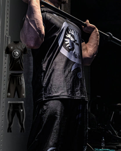 CUSTOM MIDNIGHT EDITION SET + BLACK TRAINING LEGGINGS 3/4 PACK