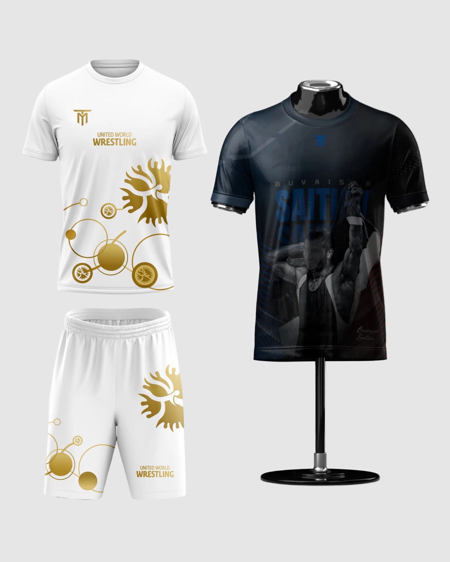 CUSTOM WHITE GOLD SET + LEGACY OF SAITIEV T-SHIRT PACK