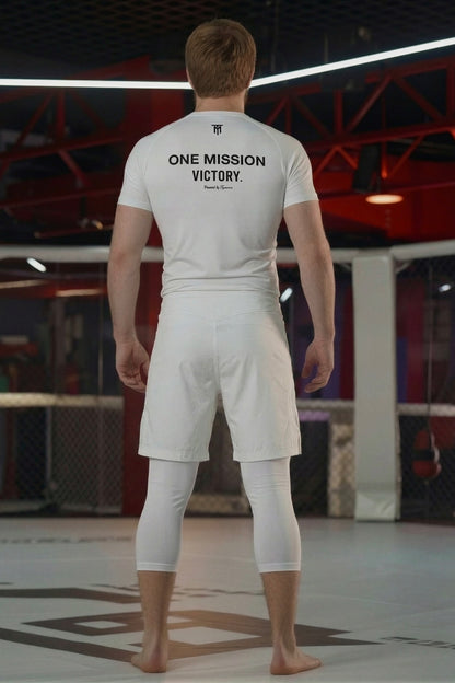ONE MISSION VICTORY SET + TRAINING LEGGINGS 3/4 WHITE PACK