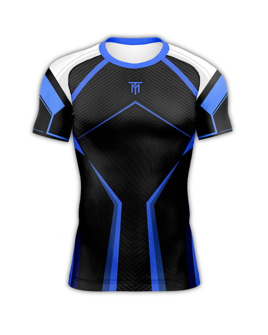 TYMRON ASCEND-X BLUE RASHGUARD SHORT SLEEVE