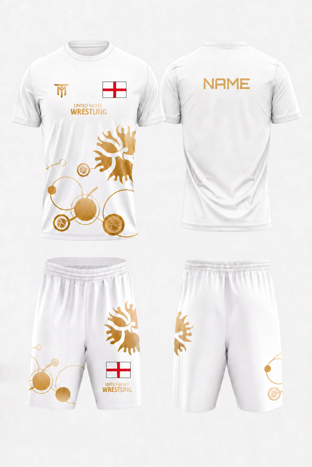 CUSTOM ENGLAND WHITE GOLD SET