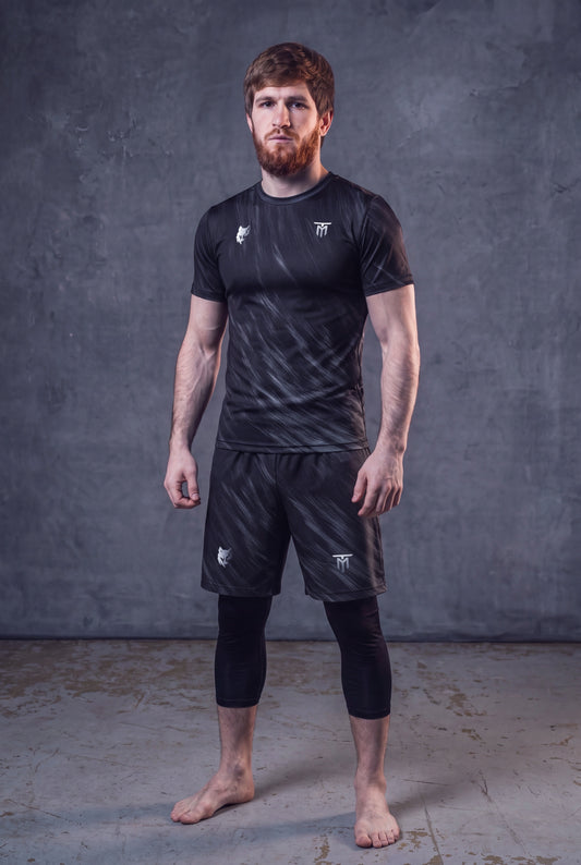 CUSTOM OBSIDIAN BORZ SET + BLACK TRAINING LEGGINGS 3/4 PACK