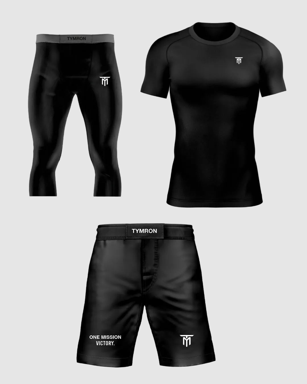 ONE MISSION VICTORY SET + TRAINING LEGGINGS 3/4 BLACK PACK